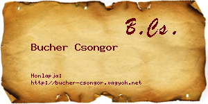 Bucher Csongor névjegykártya
